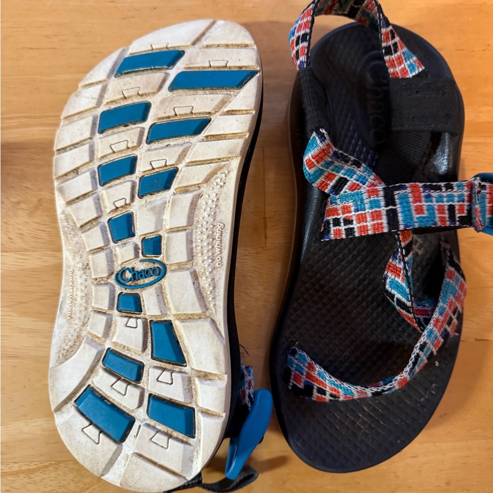 Chaco Kids Sandals - Black, Blue, and Red